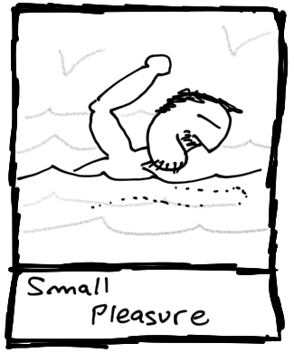 A guy swimming
